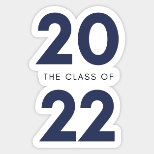 Class Of 2022 Graduate. Simple Typography Navy Graduation 2022 Design. Sticker